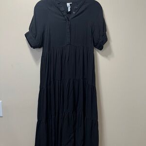 Elegant Black Midi Dress
